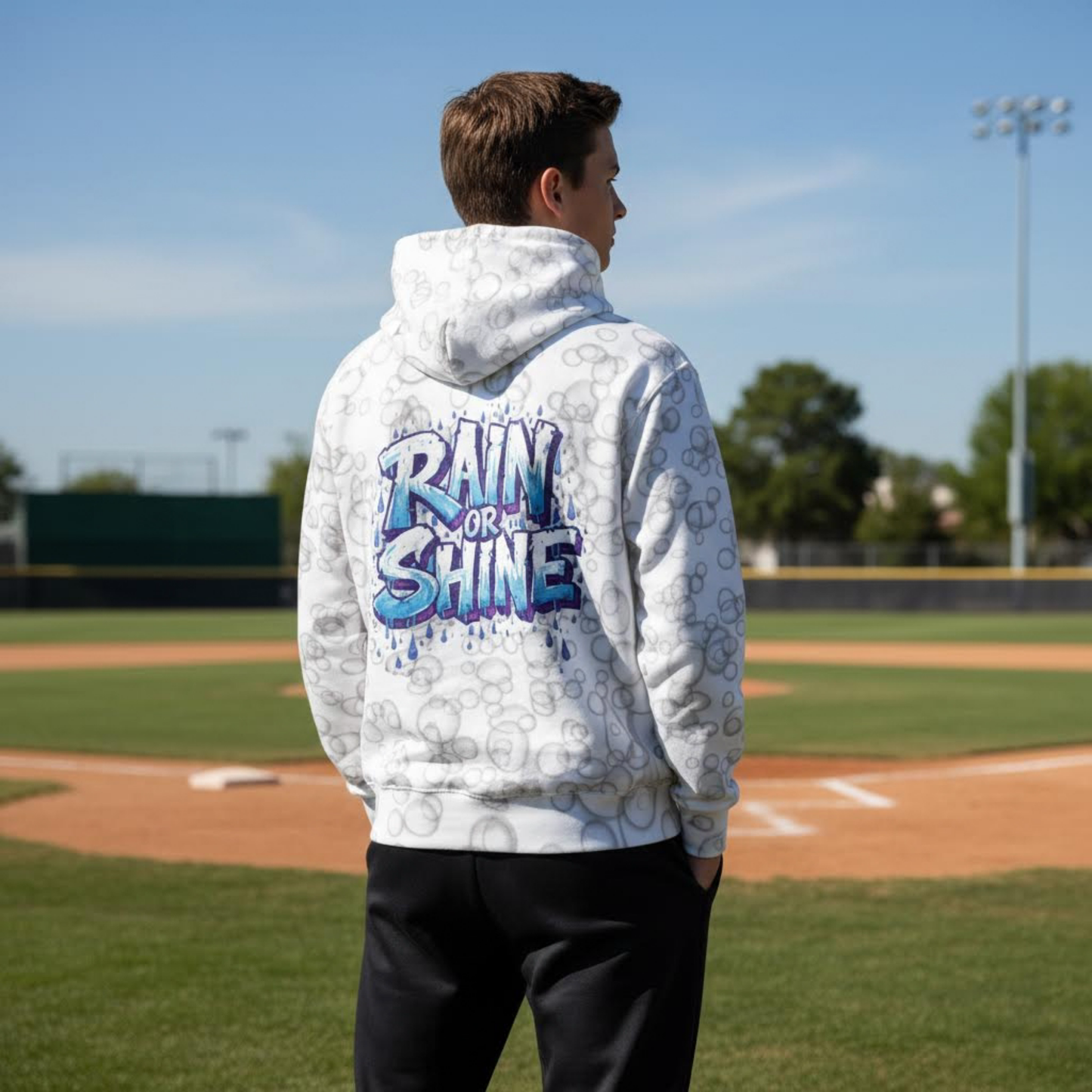 Unisex Adult Rain Delay Fleece Lined Hoodie