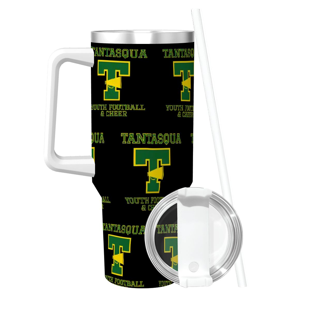 TYFC Travel Coffee Mug with Handle and Straw (40oz)