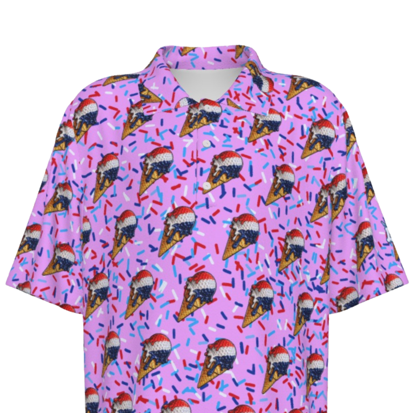 Teen / Youth UV Protection Polo Shirt, Ice Cream Golf Balls