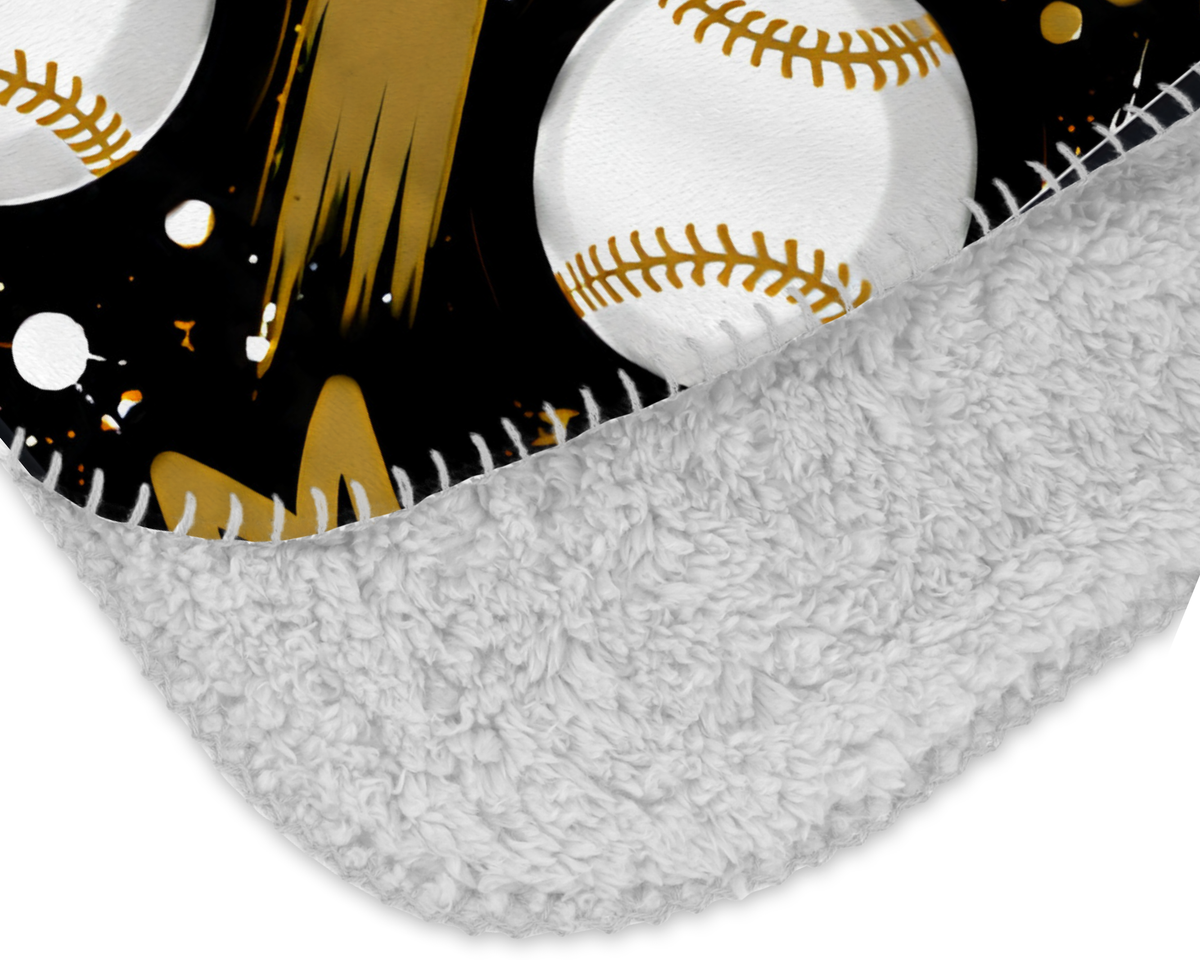 Icon Baseball Sherpa Blanket - Design 2