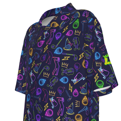 Neon Print Teenage UV Protection Golf Polo Shirt