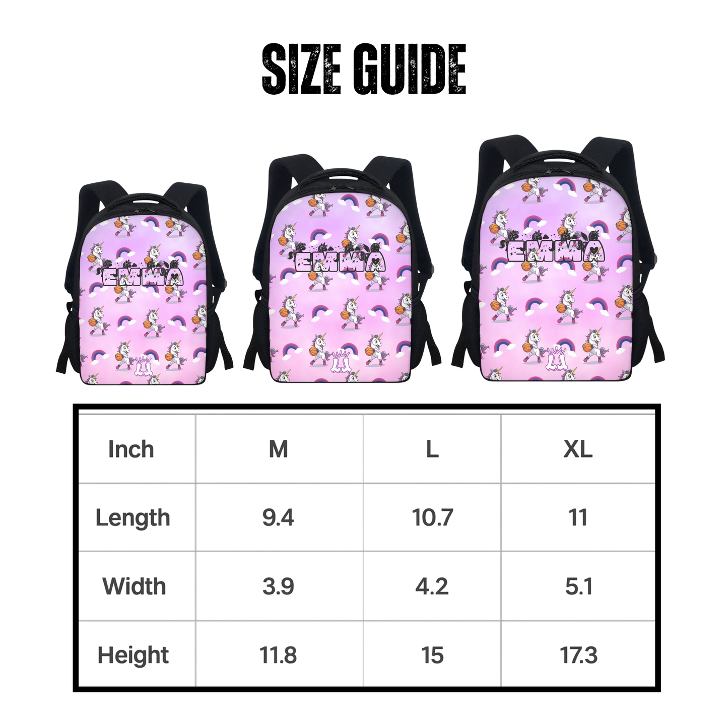 Personalized Unicron Backpack, Custom Girl Basketball Player Gift