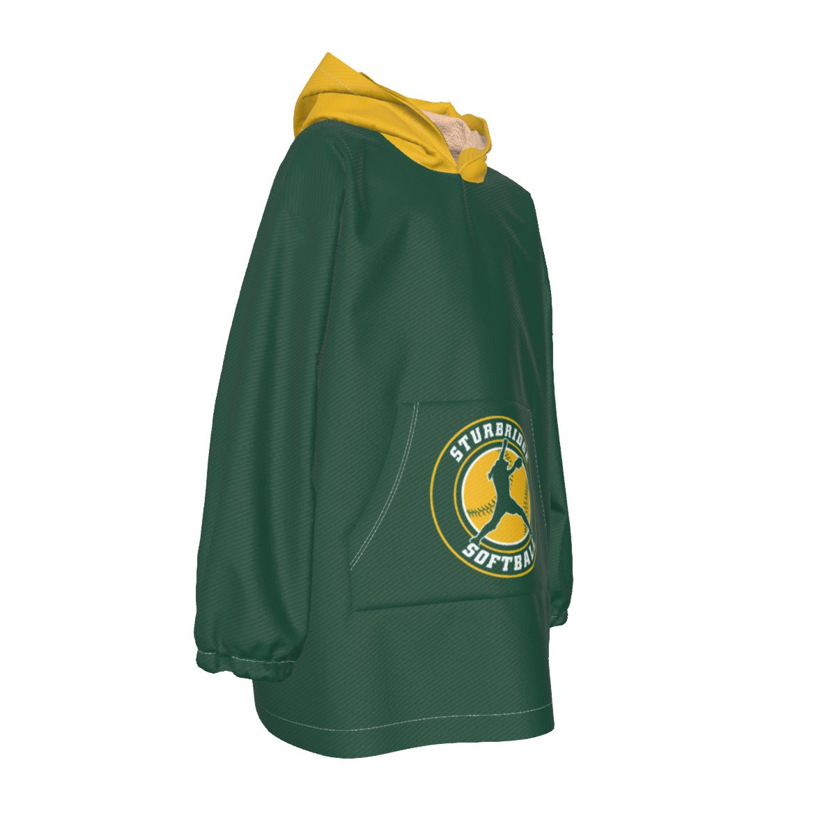 Adult Sturbridge Softball Sherpa Heavy Fleece Hoodie Blanket (Personalized)