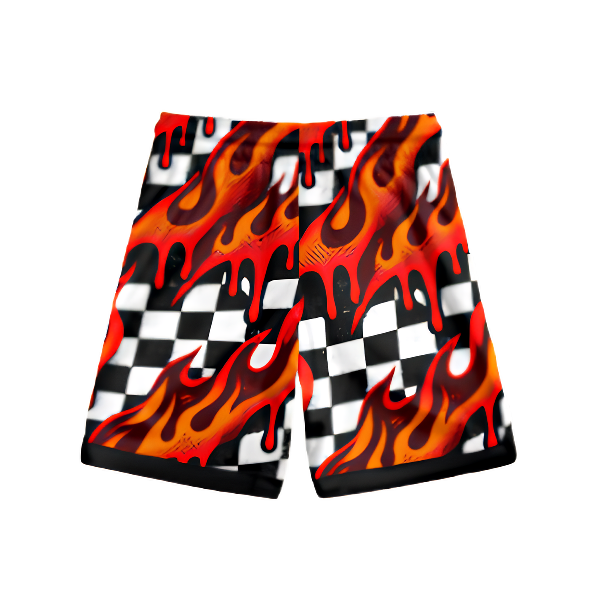 Youth Central MA Chaos Basketball Shorts -Flames and Checkered
