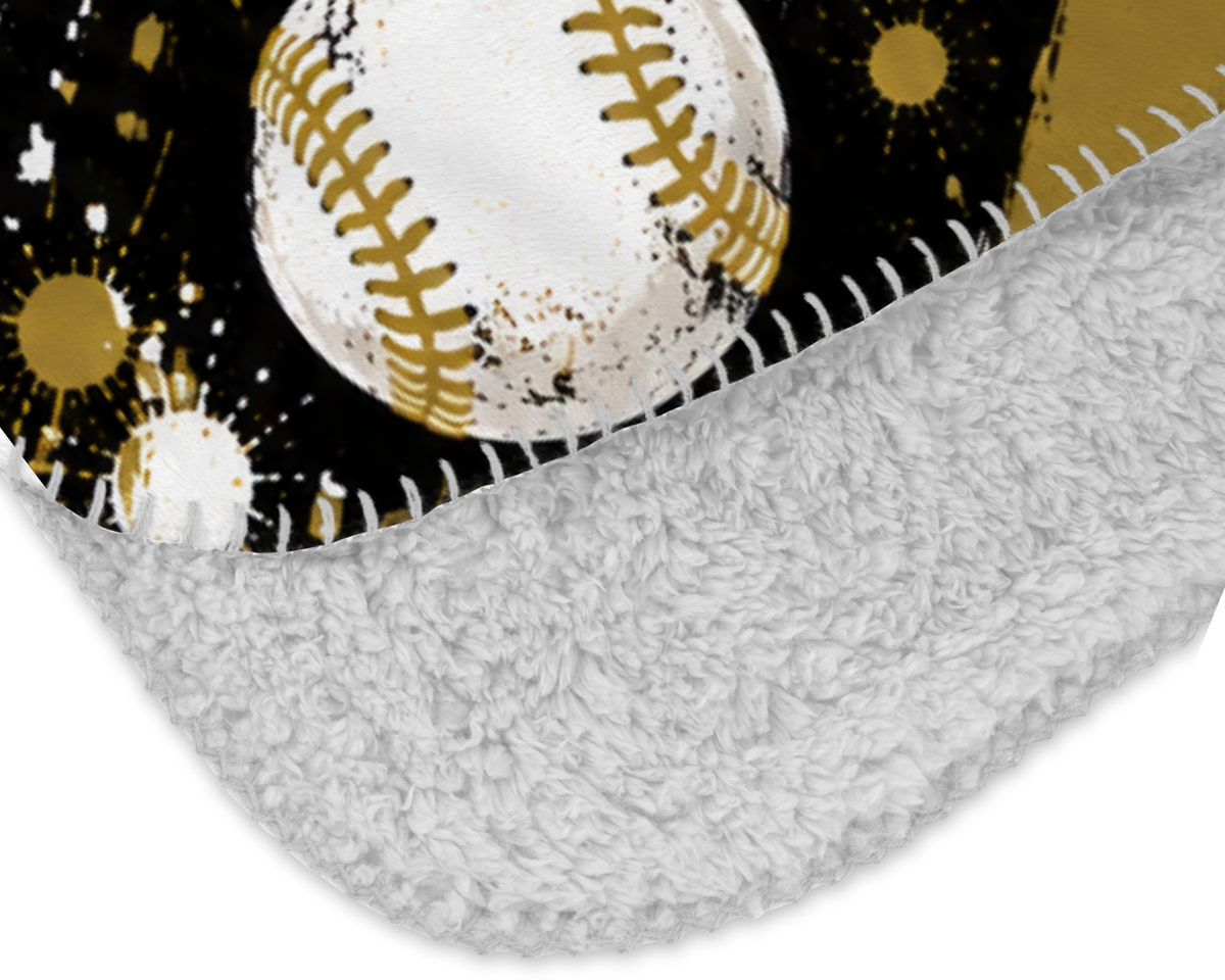 Icon Baseball Sherpa Blanket - Design 1