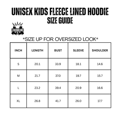 Kid's Fleece Lined Purple Soccer Graffiti Hoodie
