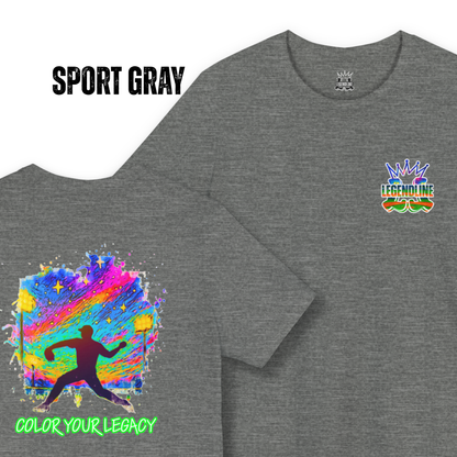 Adult Baseball Graphic T-Shirt, Colorful Design, Gift for Baseball Lover
