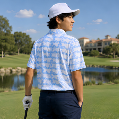 Ride the Wave Youth/Teen UV Protection Golf Polo Shirt