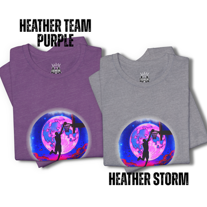 Adult Unisex Basketball T-Shirt: Over the Moon