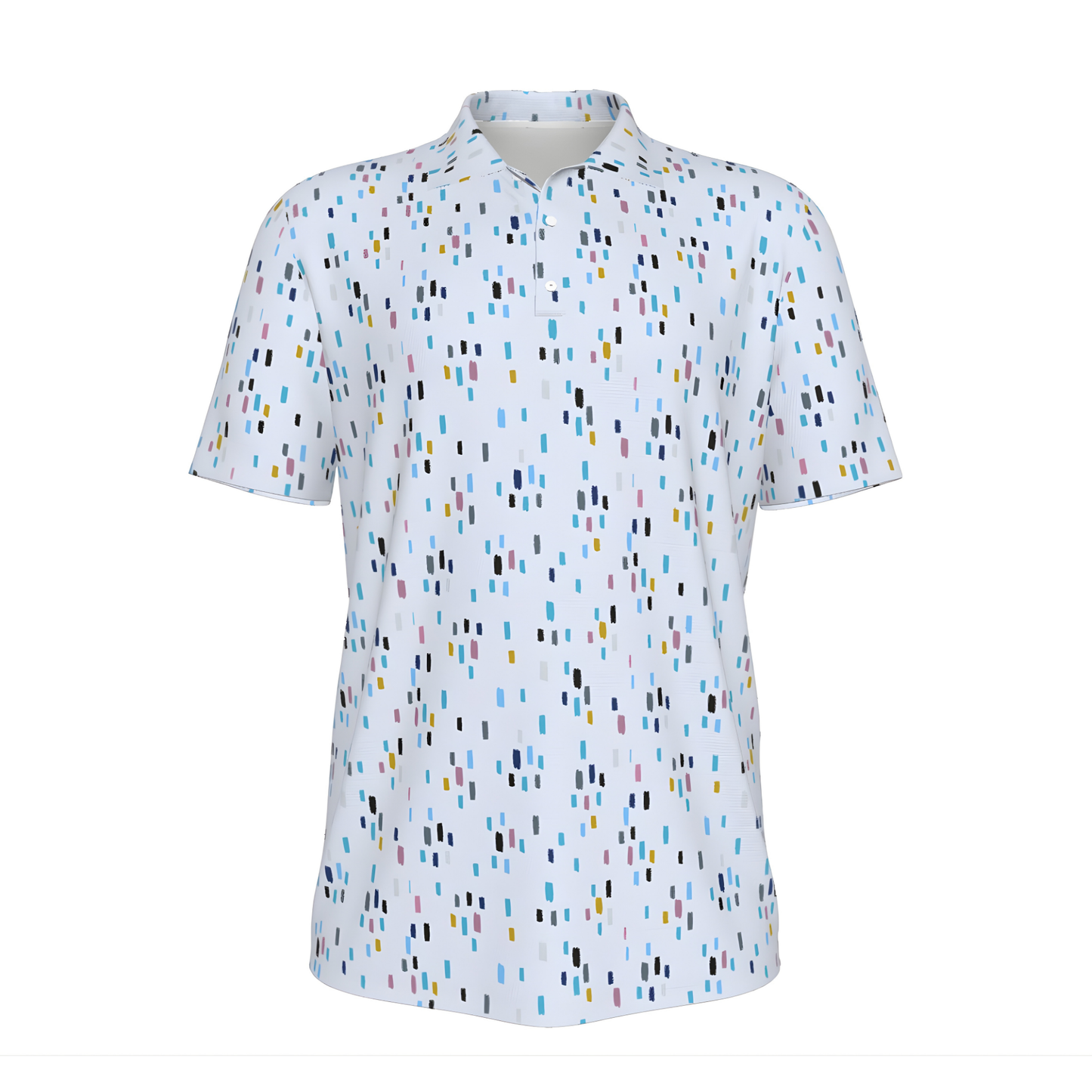 Men's Patterned UV Protection Golf Polo Shirt