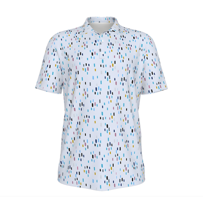 Men's Patterned UV Protection Golf Polo Shirt