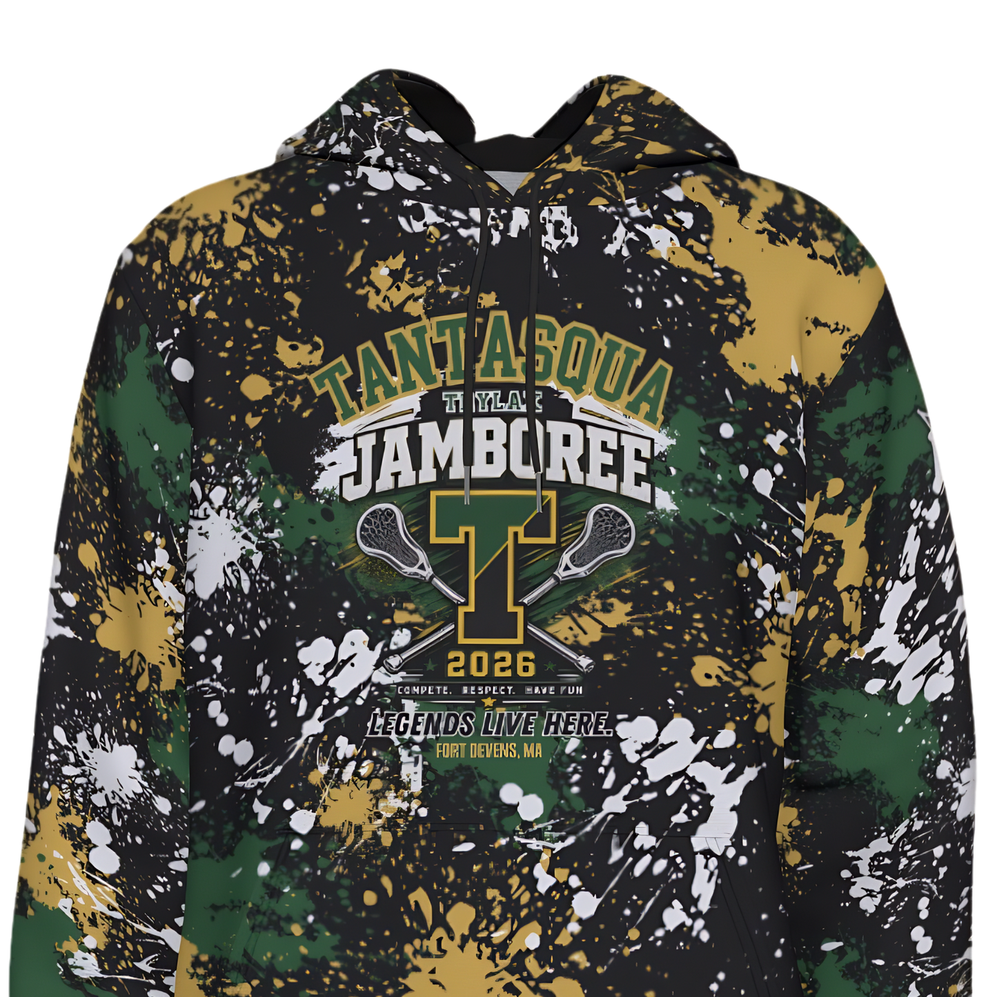 Adult TRYLax Paint Spatter Jamboree 2026 Fleece Lined Hoodie (Personalized)