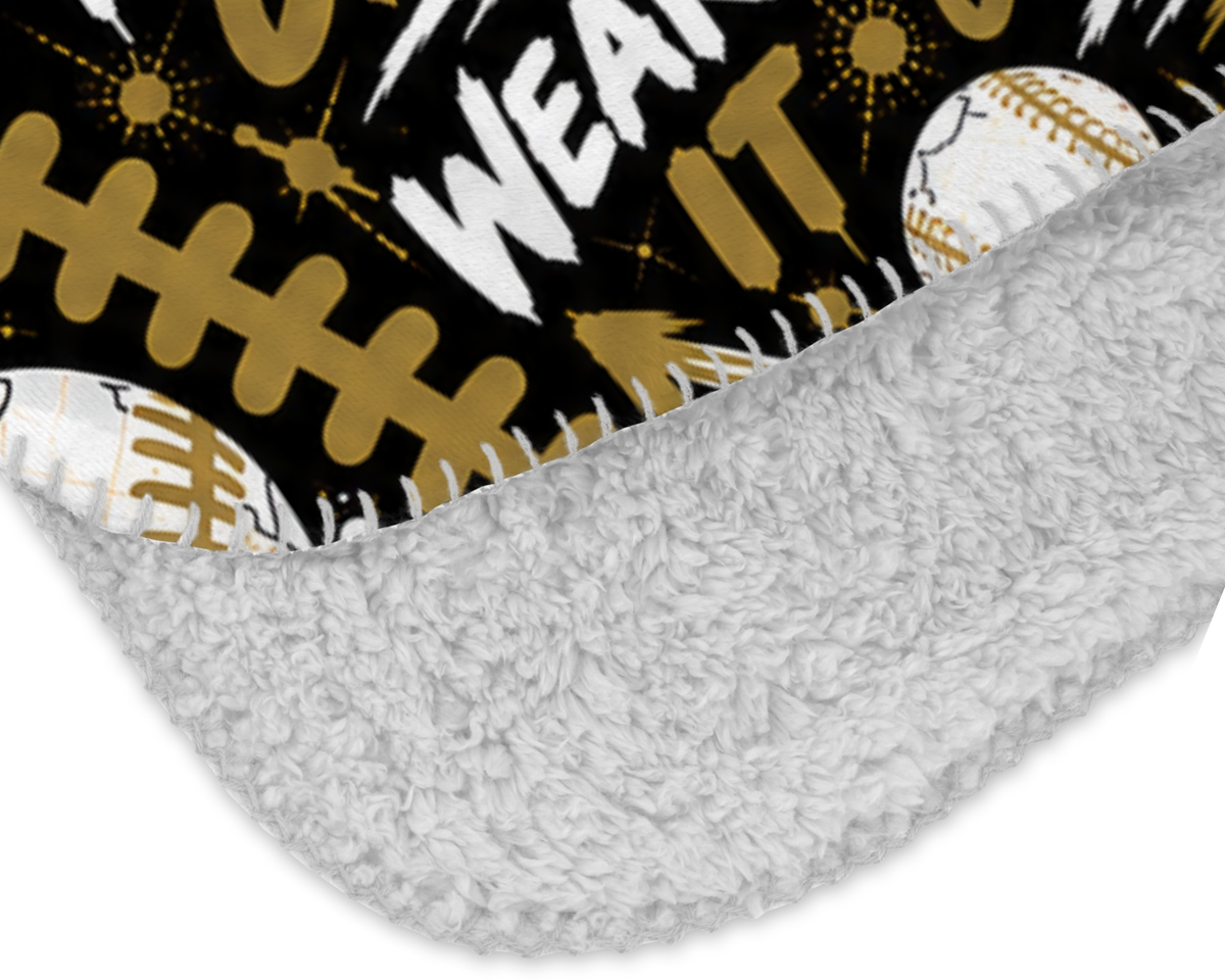 Dugout Talk Baseball Sherpa Blanket