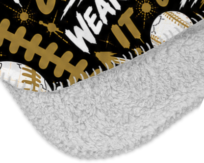 Dugout Talk Baseball Sherpa Blanket