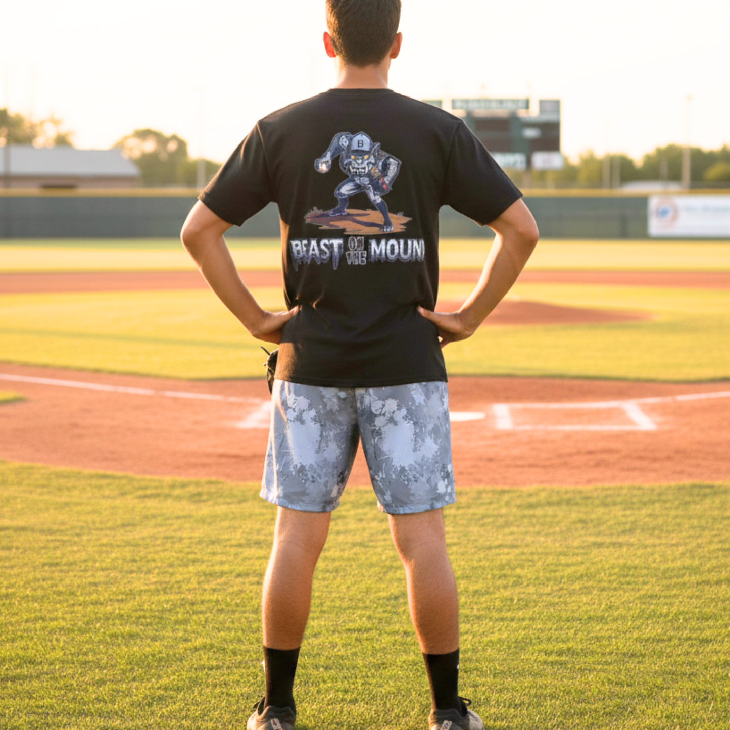 Adult "Beast on the Mound" Pitchers Mesh Shorts (with inner liner)