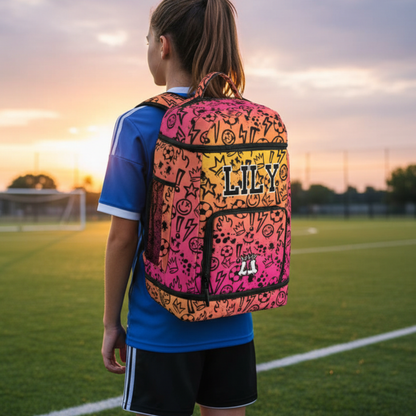 Personalized Multifunctional Sports Bag, Gradient Soccer Design