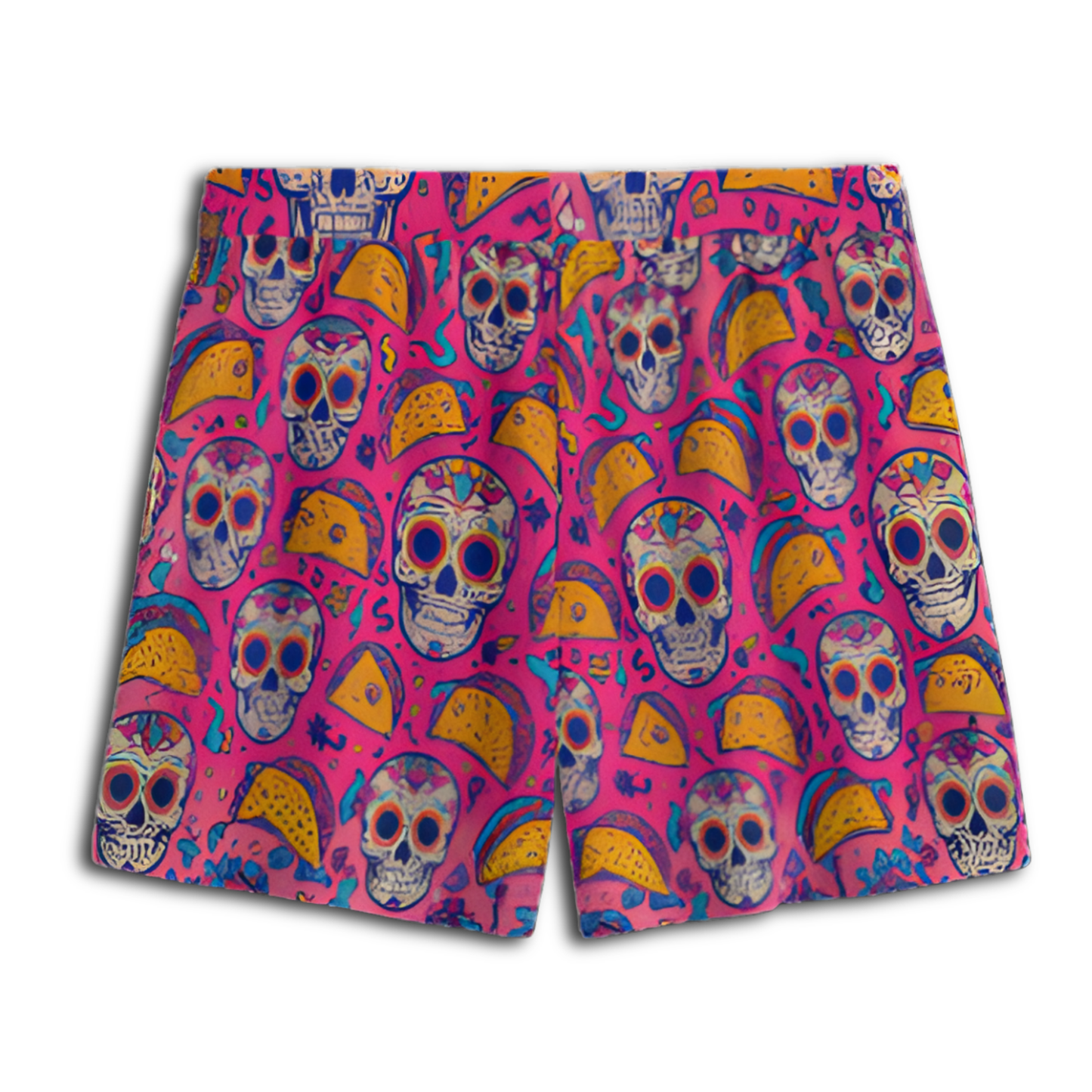 All-Over Print Adult Shorts, Day of the Dead Taco Tuesday