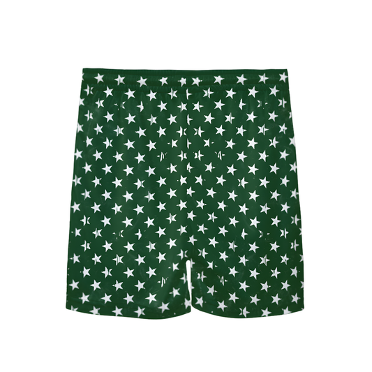 Youth TRYLAX American Flag Star Shorts (Green Edition)