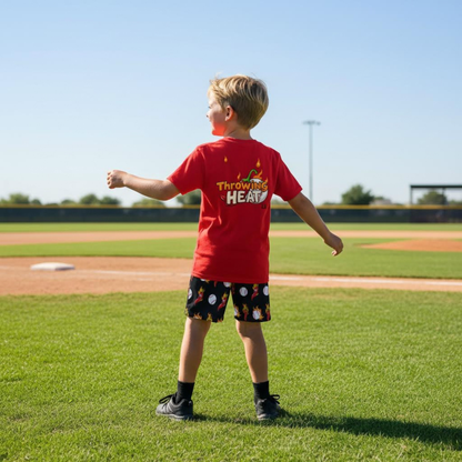 Youth "Throwing Heat" Baseball Tee
