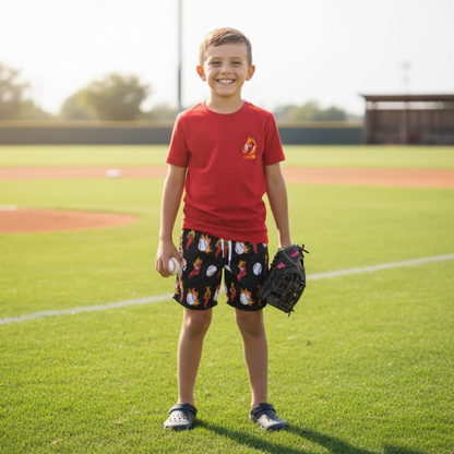 Youth "Throwing Heat" Baseball Tee