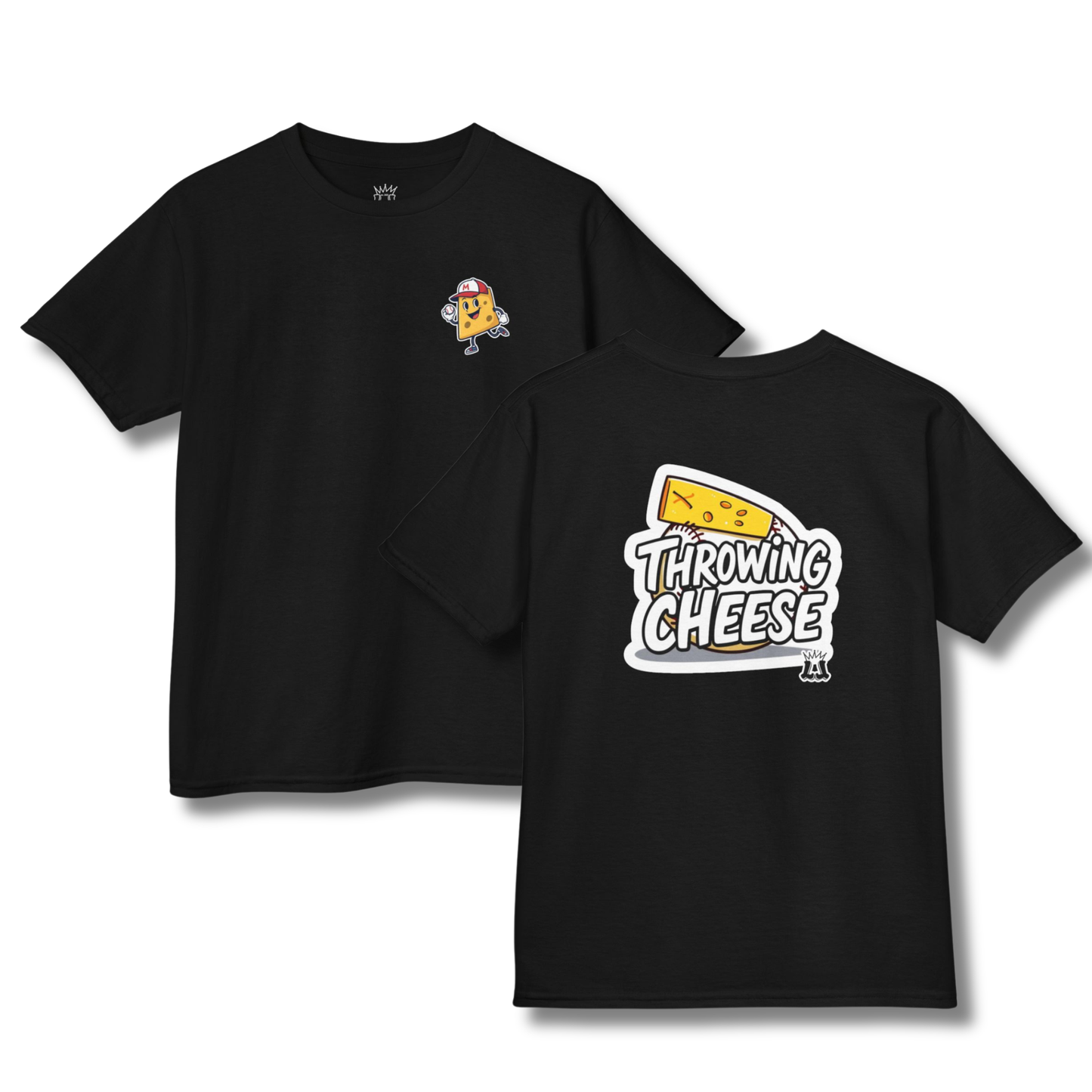 Youth "Throwing Cheese" Baseball Humor Kids Tee