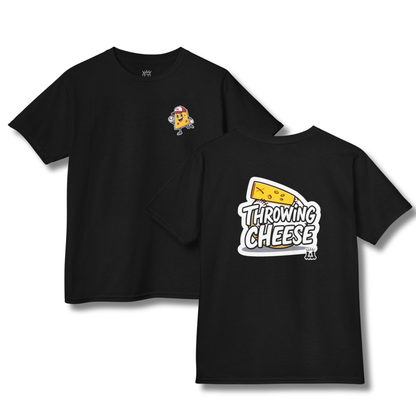 Youth "Throwing Cheese" Baseball Humor Kids Tee