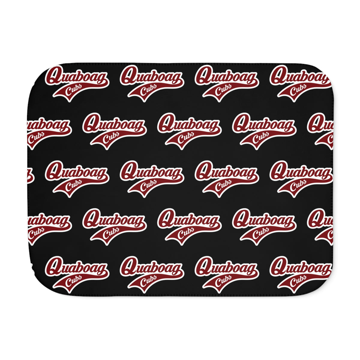 Quaboag Baseball Sherpa Blanket - Black