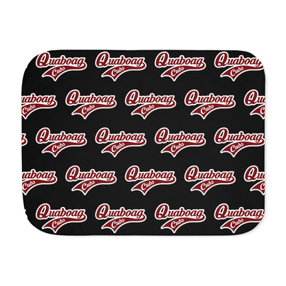 Quaboag Baseball Sherpa Blanket - Black