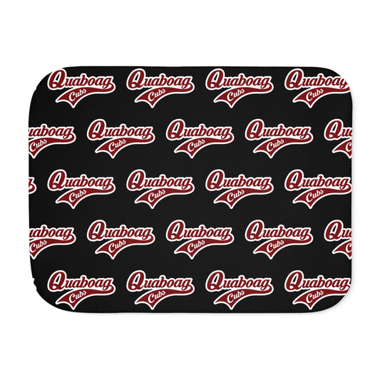Quaboag Baseball Sherpa Blanket - Black