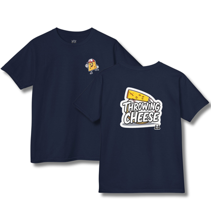 Youth "Throwing Cheese" Baseball Humor Kids Tee
