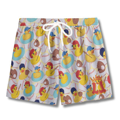 Youth Baseball Humor Mesh Shorts - "Ducks on the Pond" Edition