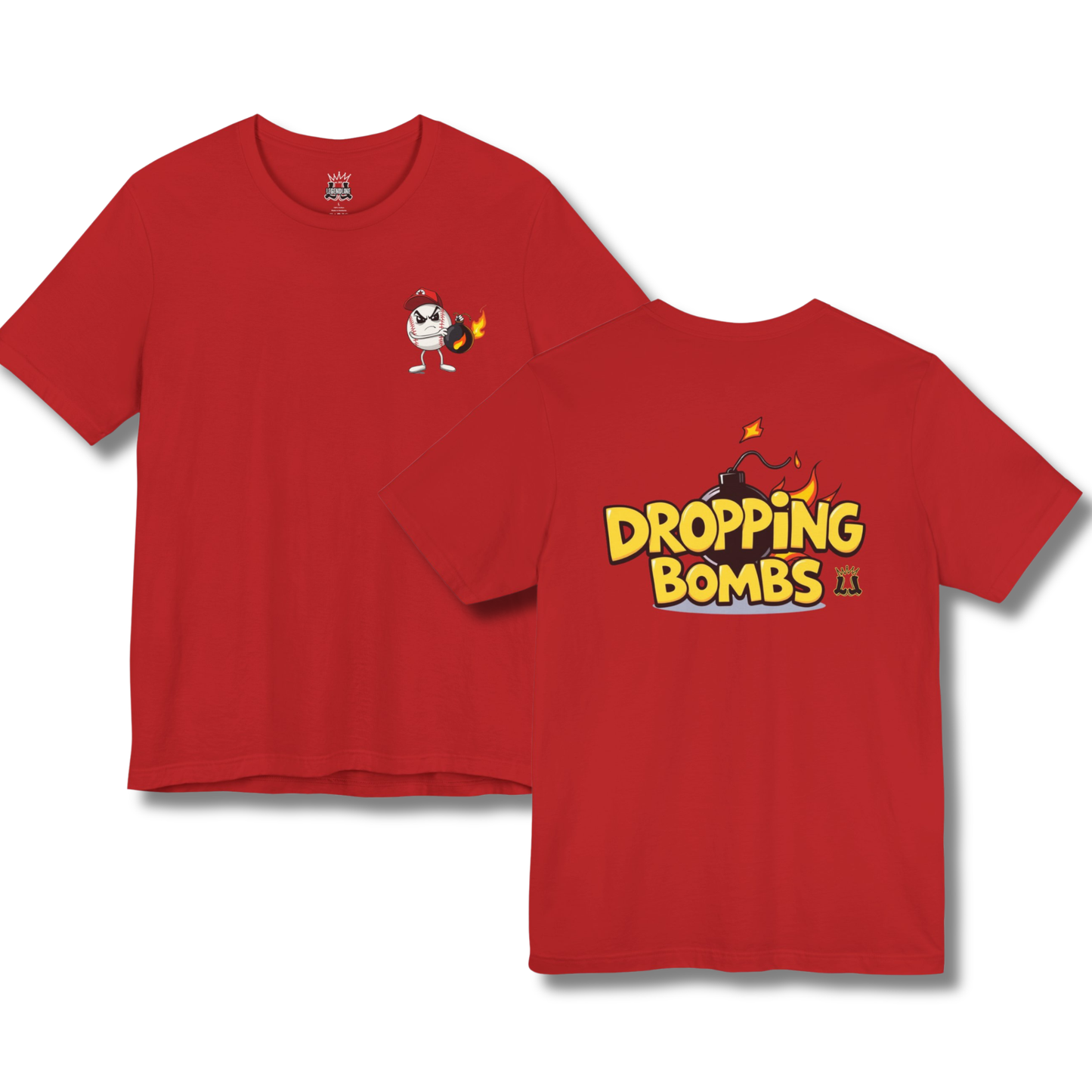 Youth "Dropping Bombs" Baseball Humor Tee