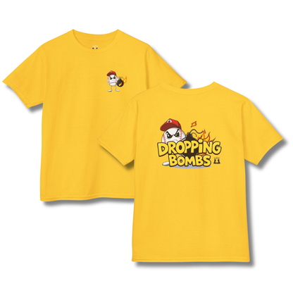 Youth "Dropping Bombs" Baseball Humor Tee
