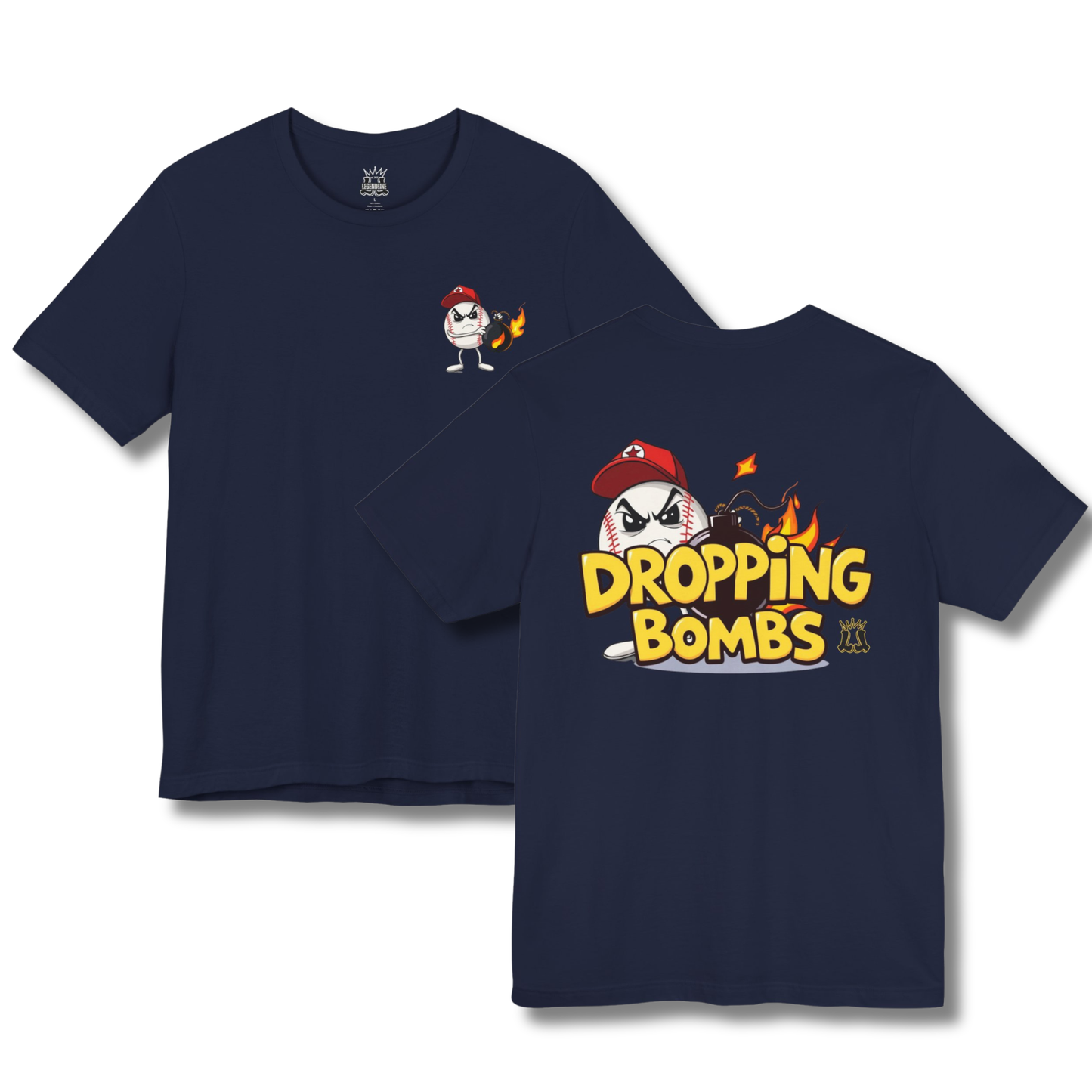 Youth "Dropping Bombs" Baseball Humor Tee