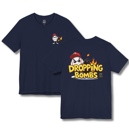 Youth "Dropping Bombs" Baseball Humor Tee