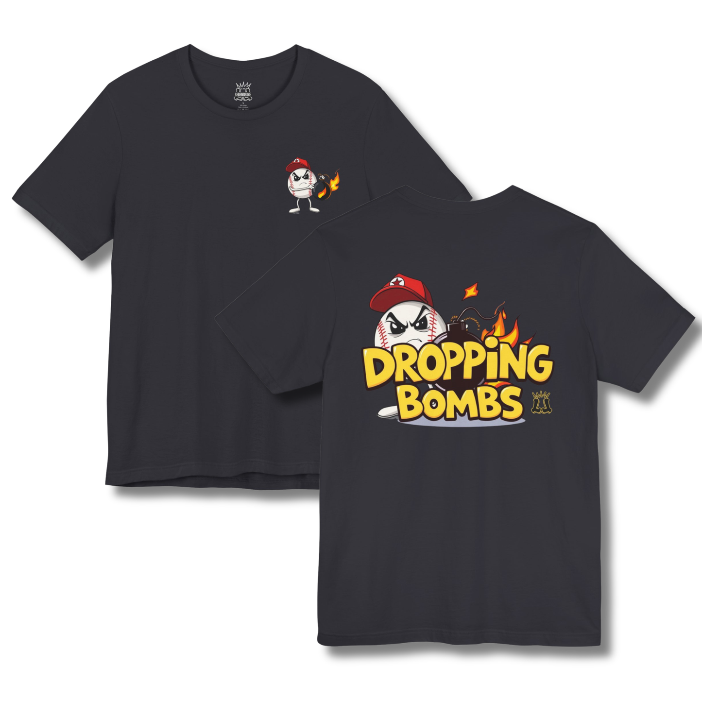 Youth "Dropping Bombs" Baseball Humor Tee