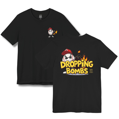 Youth "Dropping Bombs" Baseball Humor Tee