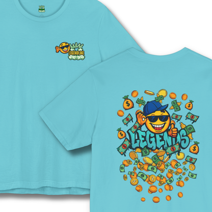 Adult Unisex Legends Sports T-Shirt, Funny Flying Money Graffiti Design