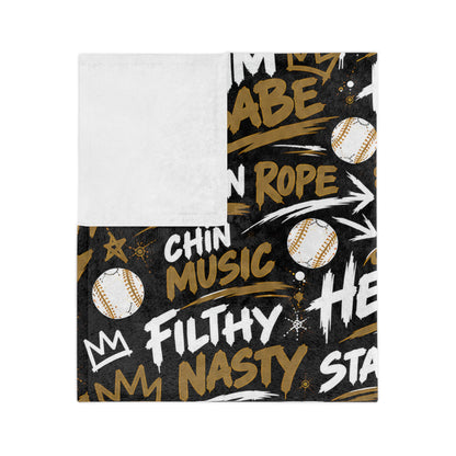 Dugout Talk Baseball Super Soft Plush Blanket