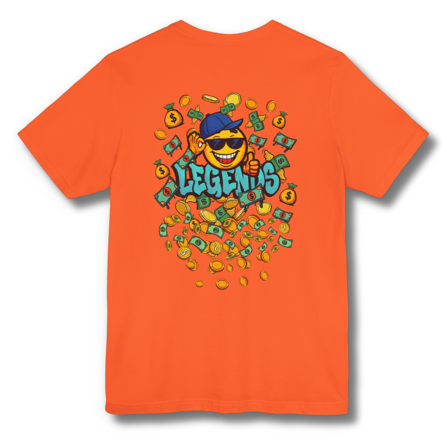 Adult Unisex Legends Sports T-Shirt, Funny Flying Money Graffiti Design