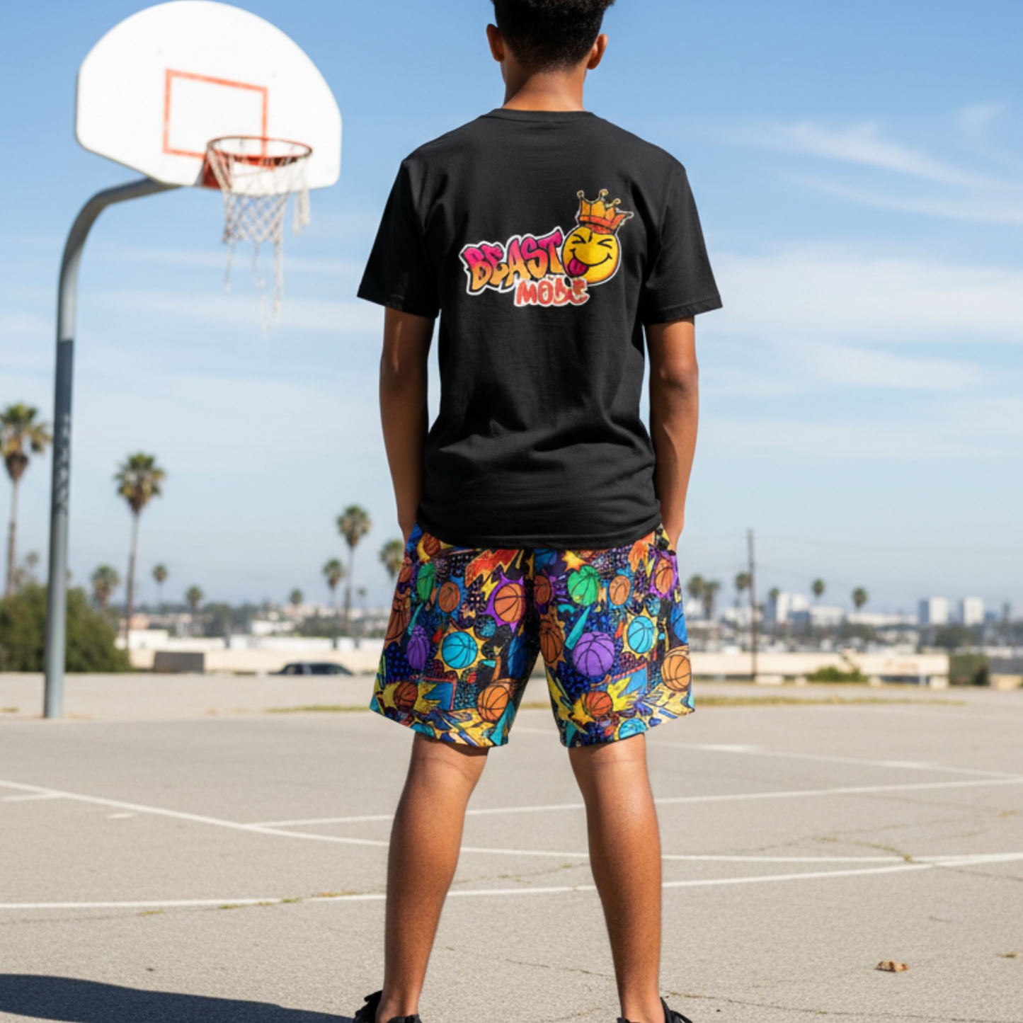 Unisex Mesh Basketball Shorts, Pop Art Design