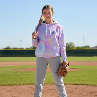 Unisex Baseball Softball Hoodie, Doubles and Bubbles