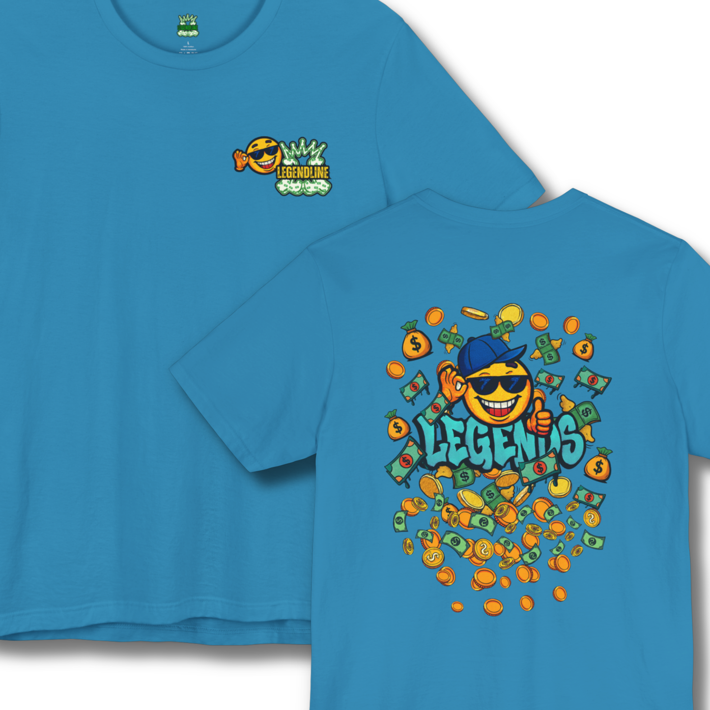 Adult Unisex Legends Sports T-Shirt, Funny Flying Money Graffiti Design