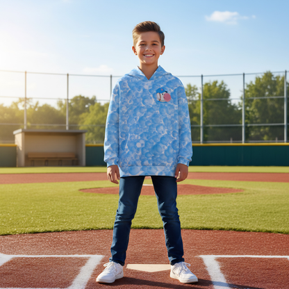 Youth Baseball Bubblegum Vibes Hoodie