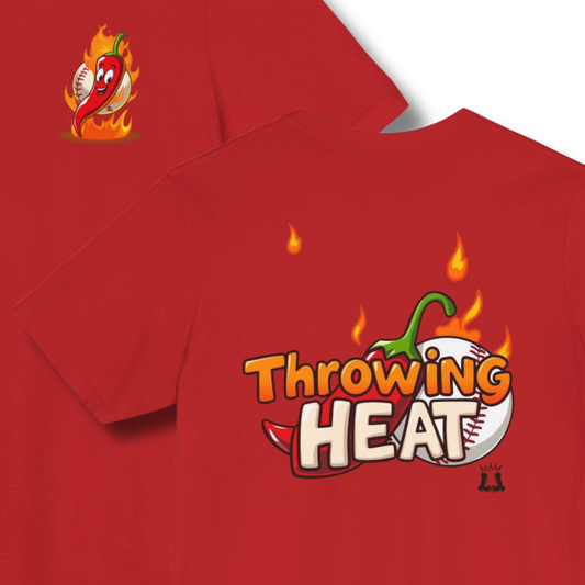Adult "Throwing Heat" Baseball T-Shirt