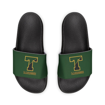 Women's TRYLAX Deco Brand Removable Strap Slides (Green, Personalized)