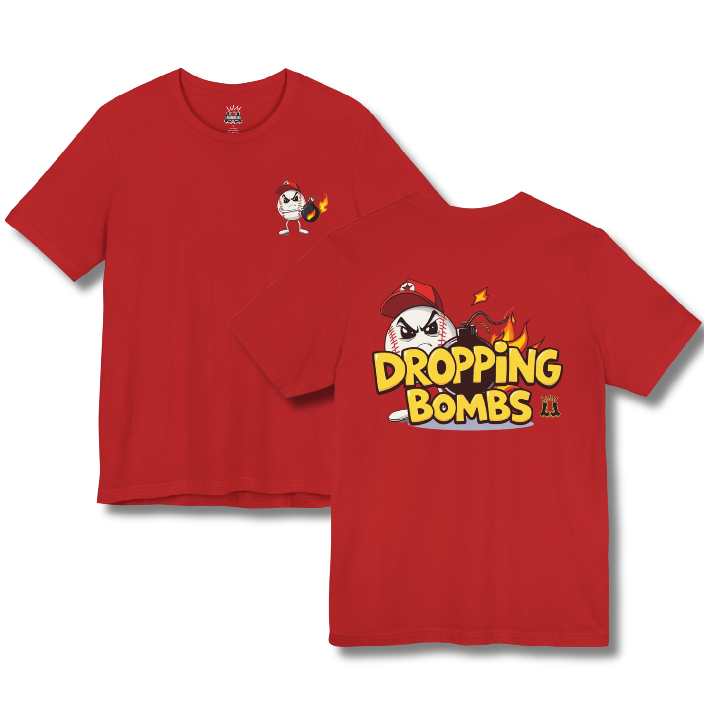 Adult "Dropping Bombs" Baseball Humor Tee