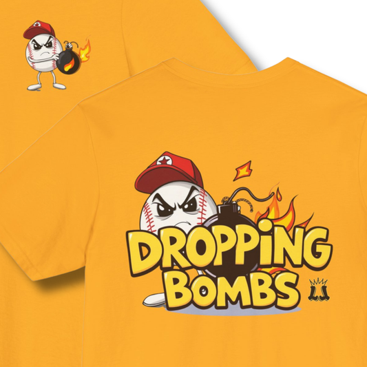 Adult "Dropping Bombs" Baseball Humor Tee