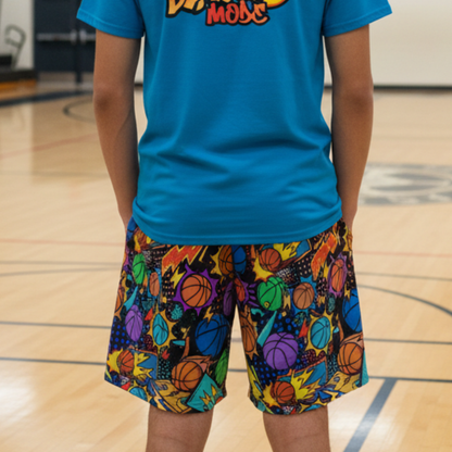 Unisex Mesh Basketball Shorts, Pop Art Design