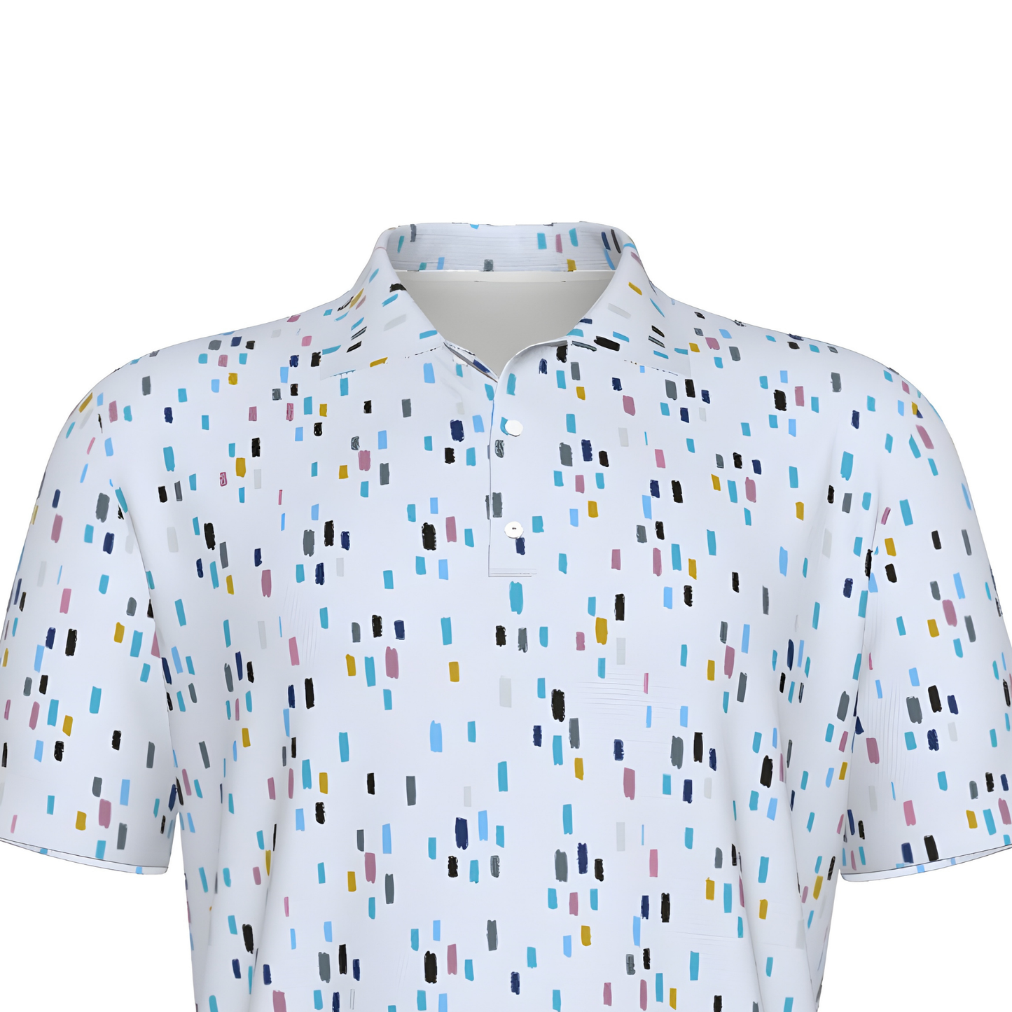 Men's Patterned UV Protection Golf Polo Shirt